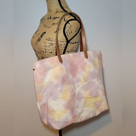 Madewell The Canvas Transport Tote in Watercolor Tie Dye Design - Picture 2 of 7
